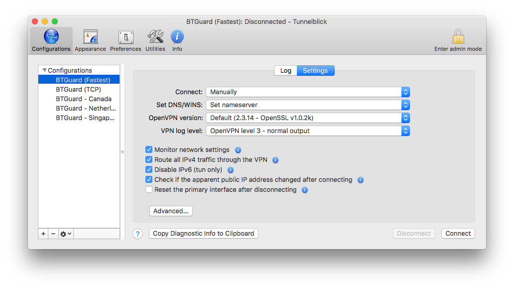 download the last version for apple OpenVPN Client 2.6.5